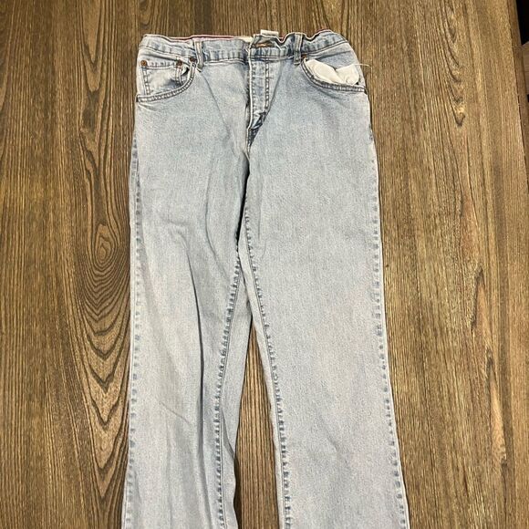 Levi's Boys Youth 550 Boot Cut Jeans Relaxed Fit Denim Light Wash Blue Size 10 - Picture 2 of 12
